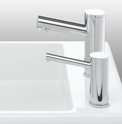 Matching touch free soap dispensers range