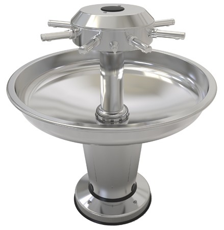 Stainless steel circular washbasin
