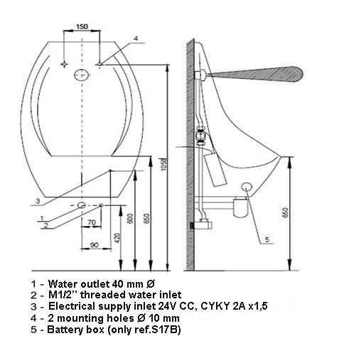 DOMINO dimensional drawing