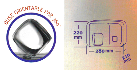 Sèche-mains à buse orientable