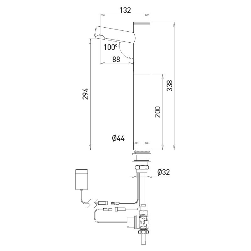 Robinet automatique haut ELITE Inox AISI 316 Robinet automatique haut ELITE Inox AISI 316