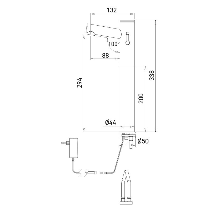 ELITE raised electronic mixer faucet ELITE raised electronic mixer faucet