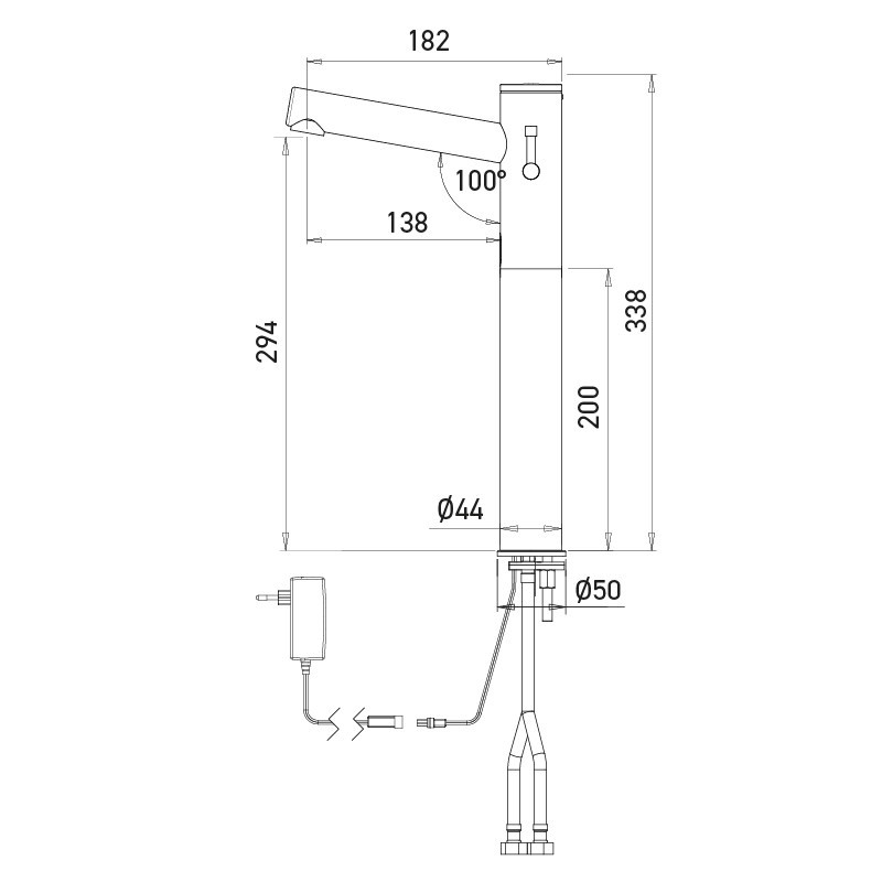 ELITE raised electronic mixer faucet ELITE raised electronic mixer faucet