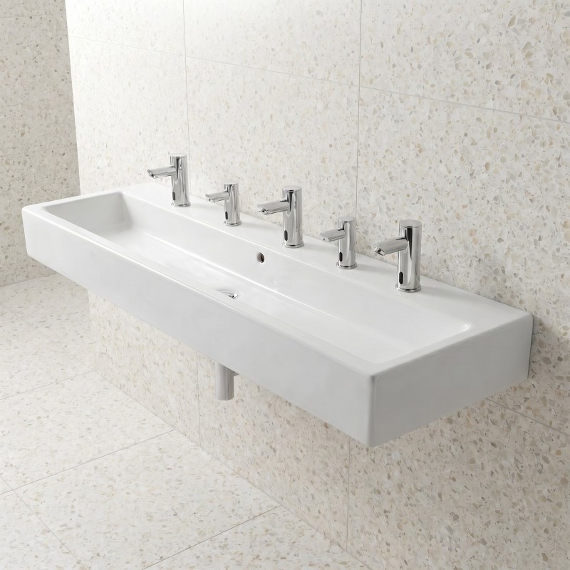 SMART Touchless Sink Faucet with Matching Soap Dispenser Modern Design SMART Touchless Sink Faucet with Matching Soap Dispenser Modern Design