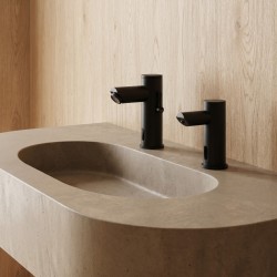 Black matte automatic SMART basin mixer tap and matching soap dispenser Black matte automatic SMART basin mixer tap and matching soap dispenser
