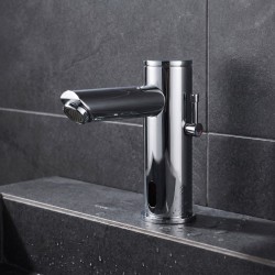 SMART electronic mixer tap for communal facilities with extended spout SMART electronic mixer tap for communal facilities with extended spout