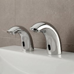 Dispensador automático de jabón gran capacidad SUPREME y grifo, diseño compacto y resistente pensado para espacios públicos Dispensador automático de jabón gran capacidad SUPREME y grifo, diseño compacto y resistente pensado para espacios públicos