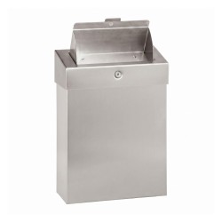 Receptáculo de acero inoxidable para toallitas sanitarias con contenido fuera de la vista Receptáculo de acero inoxidable para toallitas sanitarias con contenido fuera de la vista