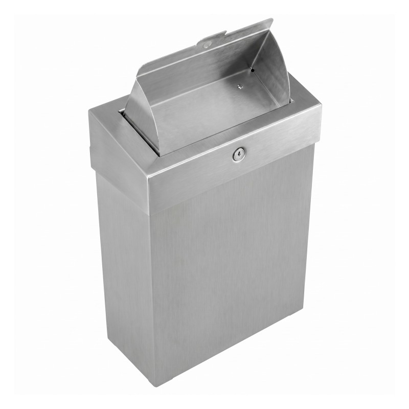 Stainless steel feminine hygienic bin ELITE with lid - SUPRATECH Stainless steel feminine hygienic bin ELITE with lid - SUPRATECH