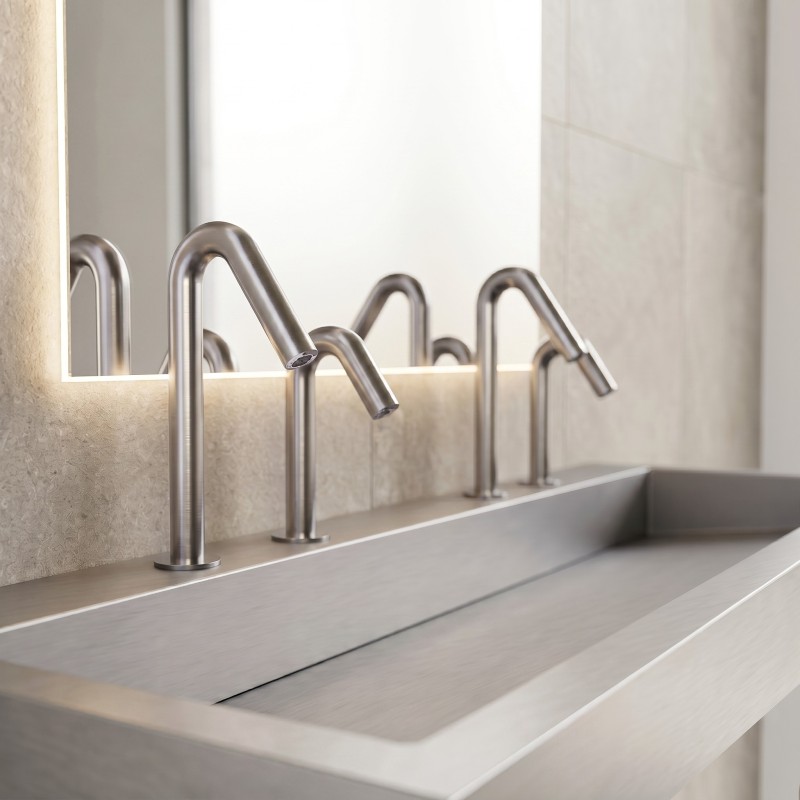 ONE duo eau et savon en inox 316 pour l'hygiène des mains en lieu public ou haut de gamme