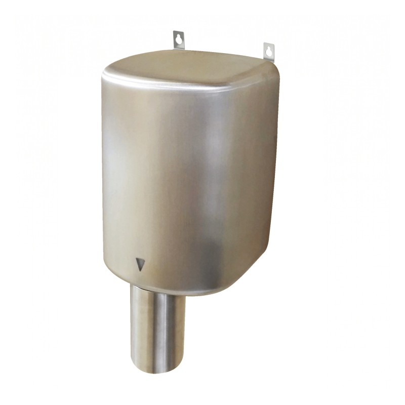 Sèche-mains derrière miroir avec buse verticale inox Sèche-mains derrière miroir avec buse verticale inox