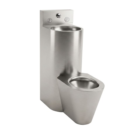 Lavabo combinado montado en el suelo de acero inoxidable