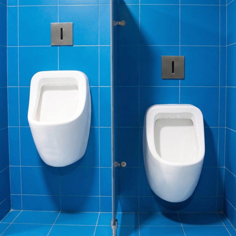 Grifo urinario empotrado electrónico inox, diseño anti-vandalismo para adulto e infantil
