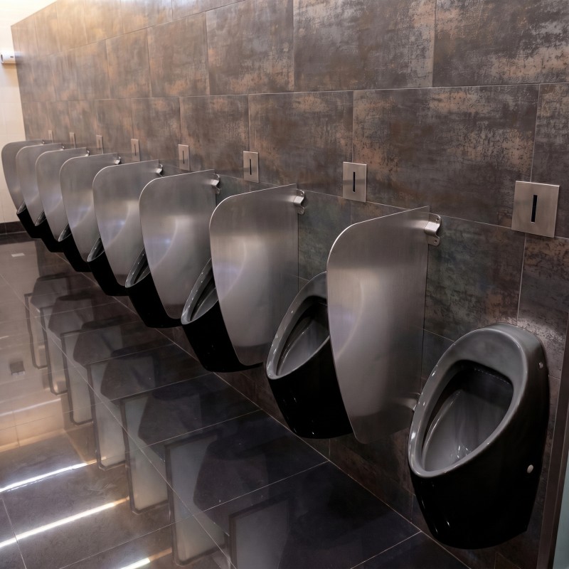 Grifo electrónico empotrado para urinario I-CARO en acero inox anti-vandalismo
