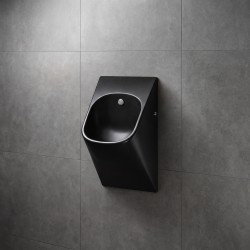 Urinoir design noir LA FONTANA chasse sans contact intégrée