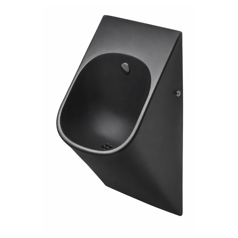 Urinoir céramique noire LA FONTANA rinçage automatique invisible