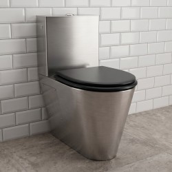 ULTIMA floor-standing stainless steel toilet bowl with stainless steel cistern ULTIMA floor-standing stainless steel toilet bowl with stainless steel cistern