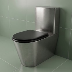 Pack WC surélevé ULTIMA avec cuvette et réservoir en acier inoxydable pour PMR Pack WC surélevé ULTIMA avec cuvette et réservoir en acier inoxydable pour PMR
