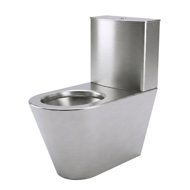 ULTIMA stainless steel floor-standing toilet pack with bowl and stainless steel cistern ULTIMA stainless steel floor-standing toilet pack with bowl and stainless steel cistern