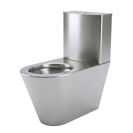 Pack WC inox à poser ULTIMA avec cuvette et réservoir en acier inoxydable