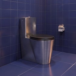 OPTIMA floor-standing stainless steel one-piece toilet for public and professional washrooms OPTIMA floor-standing stainless steel one-piece toilet for public and professional washrooms
