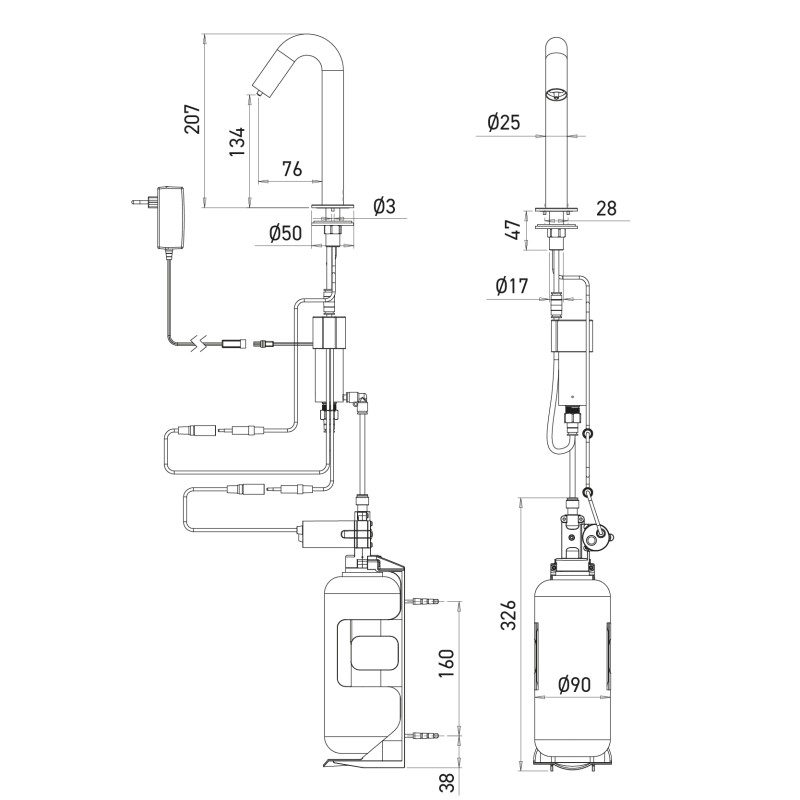 Distributeur de savon mousse ONE inox - SUPRATECH Distributeur de savon mousse ONE inox - SUPRATECH