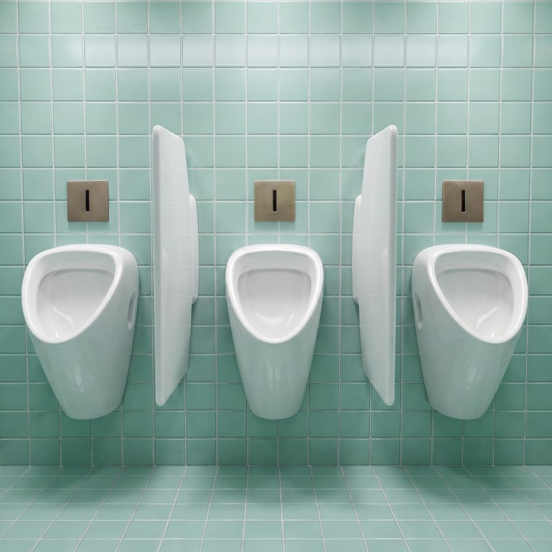 Fluxómetro empotrado de acero inoxidable para urinarios de uso público y colectivo Fluxómetro empotrado de acero inoxidable para urinarios de uso público y colectivo