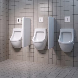 Automatic recessed stainless steel urinal flush valve I-CARO Matte white Automatic recessed stainless steel urinal flush valve I-CARO Matte white