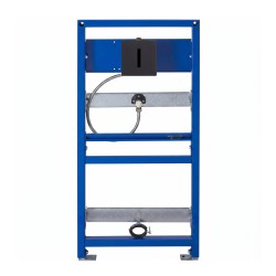 Wall-hung urinal carrier avec electronic flush valve I-CARO and Matt black trigger plate Wall-hung urinal carrier avec electronic flush valve I-CARO and Matt black trigger plate