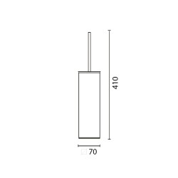Dimensiones portaescobilla Inodoro cuadrado inox