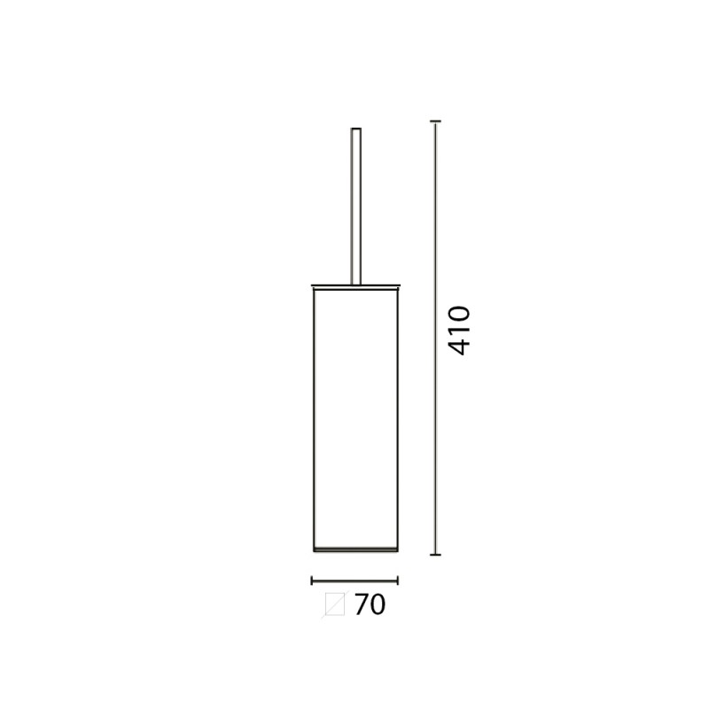Dimensiones portaescobilla Inodoro cuadrado inox
