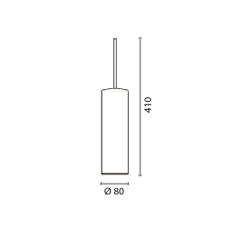 Dimensiones soporte cepillo Inodoro acero inoxidable
