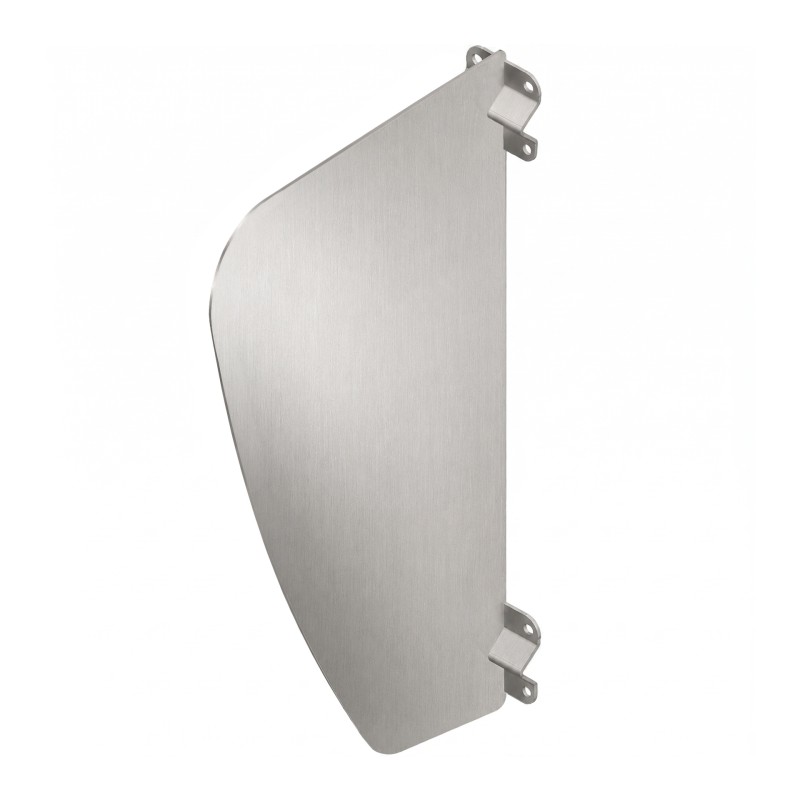 Stainless steel urinal divider, brushed finish Stainless steel urinal divider, brushed finish