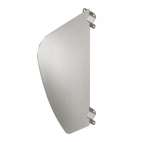 Stainless steel urinal divider, brushed finish