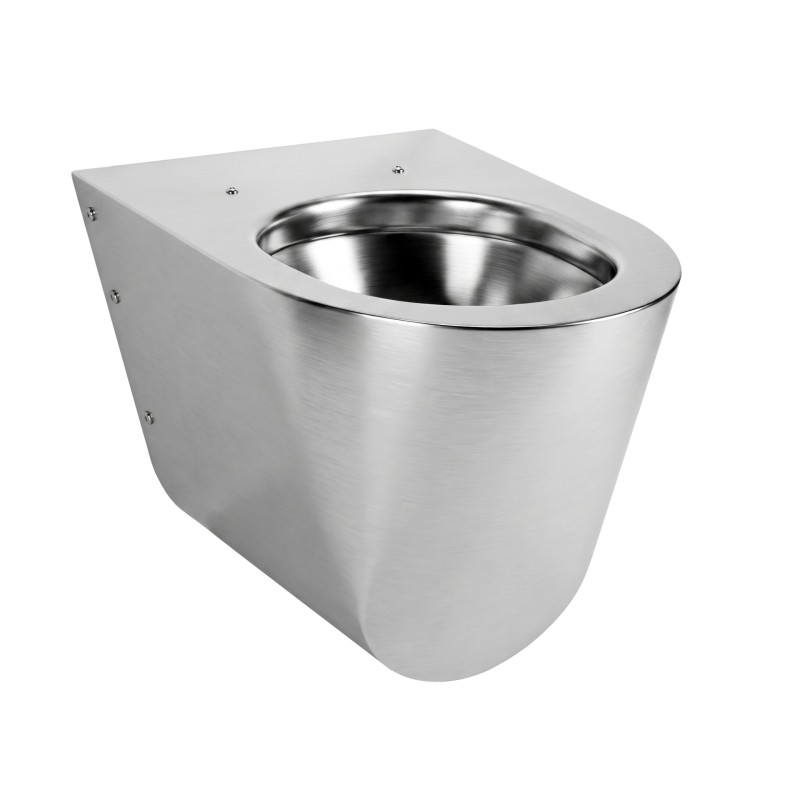 Cuvette WC suspendue ULTIMA en inox brossé design Cuvette WC suspendue ULTIMA en inox brossé design