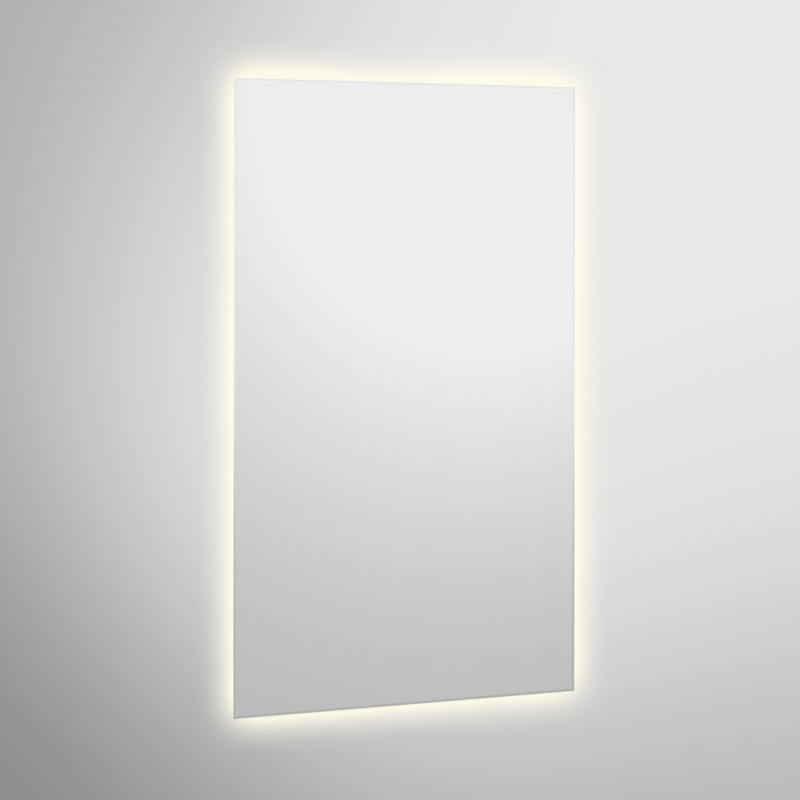 Miroir LED rétroéclairé avec panneau de fixation aluminium Miroir LED rétroéclairé avec panneau de fixation aluminium