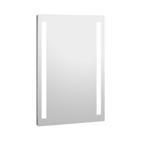 Miroir mural avec bandes lumineuses LED latérales pour sanitaires