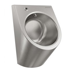 Urinoir automatique mural URBA en inox brossé avec détection infrarouge intégrée Urinoir automatique mural URBA en inox brossé avec détection infrarouge intégrée