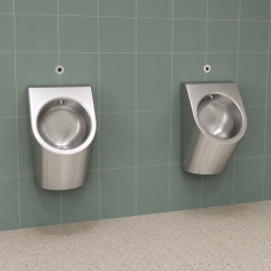 Urinoir inox entièrement fermé URBA pour stade, école, bar et usage intensif Urinoir inox entièrement fermé URBA pour stade, école, bar et usage intensif