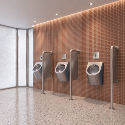 Urinoir mural individuel design inox URBA Urinoir mural individuel design inox URBA