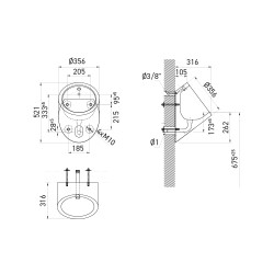 Stainless Steel Vandal-Resistant Urinal URI-ONE TC Dimensions: Ø360 x D300 x H520 mm Stainless Steel Vandal-Resistant Urinal URI-ONE TC Dimensions: Ø360 x D300 x H520 mm