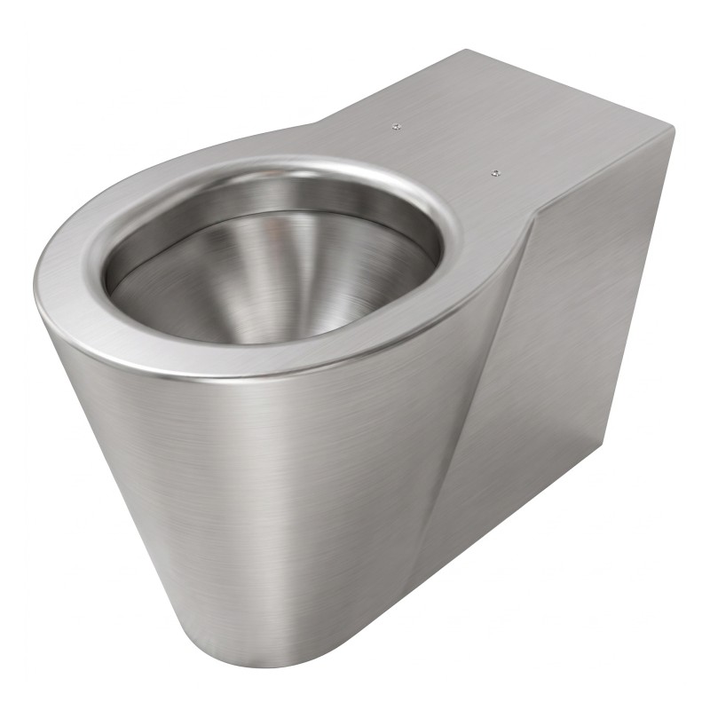 WC au sol OPTIMA en acier inox brossé design et robuste WC au sol OPTIMA en acier inox brossé design et robuste
