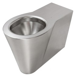 WC surélevé PMR OPTIMA en acier inox brossé à poser au sol WC surélevé PMR OPTIMA en acier inox brossé à poser au sol