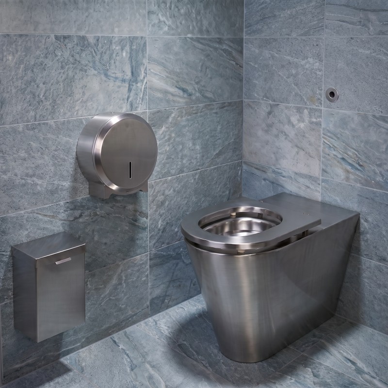 Inodoro de inox ULTIMA robusto para sanitarios colectivos