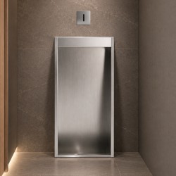 Stalle urinoir antivandalisme inox avec rinçage par mur d’eau