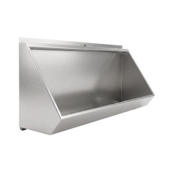 Urinoir rigole mural inox antivandalisme pour sanitaires à usage intensif
