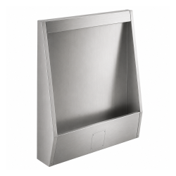 Stainless steel floor-mounted collective urinal with automatic contactless rinsing Stainless steel floor-mounted collective urinal with automatic contactless rinsing