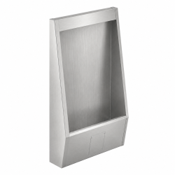 Stalle urinoir inox à poser au sol avec rinçage automatique intégré Stalle urinoir inox à poser au sol avec rinçage automatique intégré
