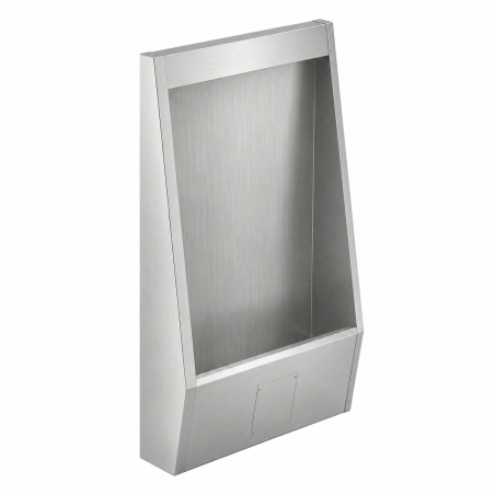 Stalle urinoir inox à poser au sol avec rinçage automatique intégré