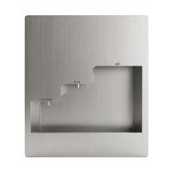 Lave-mains encastrable antivandalisme inox 3-en-1 avec savon, eau et sèche-mains sans contact Lave-mains encastrable antivandalisme inox 3-en-1 avec savon, eau et sèche-mains sans contact
